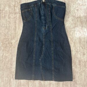 Forever 21 Dark Blue Denim Mini Dress